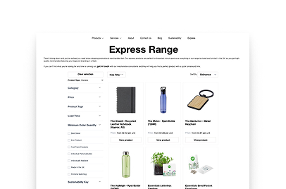 Sustainability / Express Pages